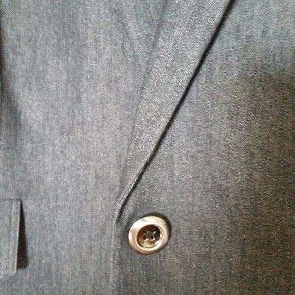 Kasper Large Gray Denim Blazer /Jacket 14P - Picture 5 of 11